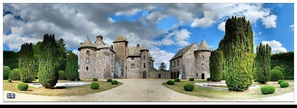 6/2 . Château de Cordès - Puy de Dôme - Panorama conventionnel.